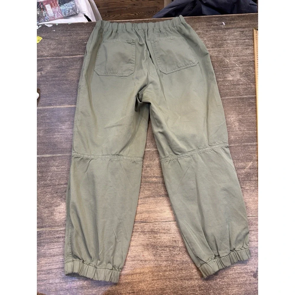 Free People Size Medium Green Cadet‎ Pull-On Jogger Pants Utility Boho